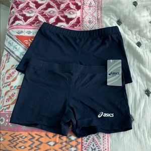 ASICS volleyball shorts navy blue size medium!!